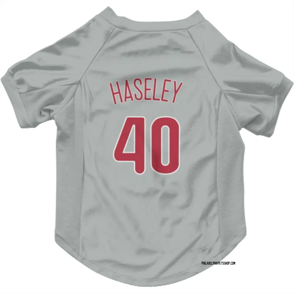 Philadelphia Phillies Adam Haseley Gray Pet Jersey for Dog & Cat ...